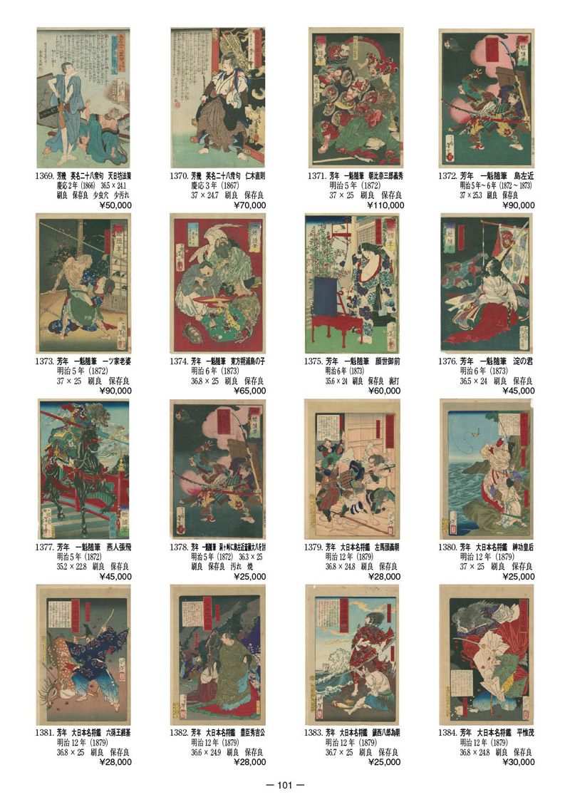芳年 一魁随筆 大日本名将鑑